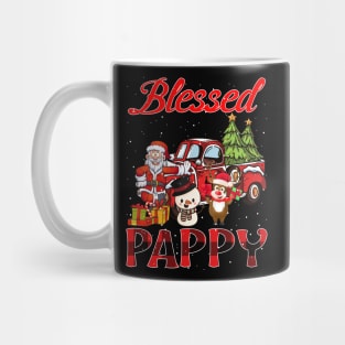 Blessed Pappy Red Plaid Christmas Mug